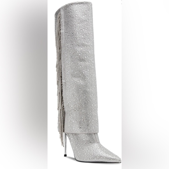 Steve Madden Shoes - Steve Madden Sanya Stiletto Rhinestone Boots NWB